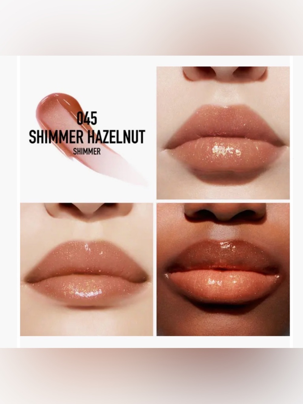 NIB [Dior] Addict Lip Maximizer Liquid Lip Plumping Gloss #045 Shimmer Hazelnut - Picture 2 of 15